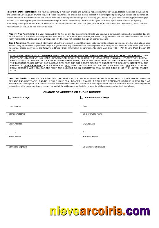 USA Varo bank mortgage statement 3